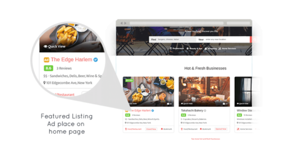 featured listing home page
